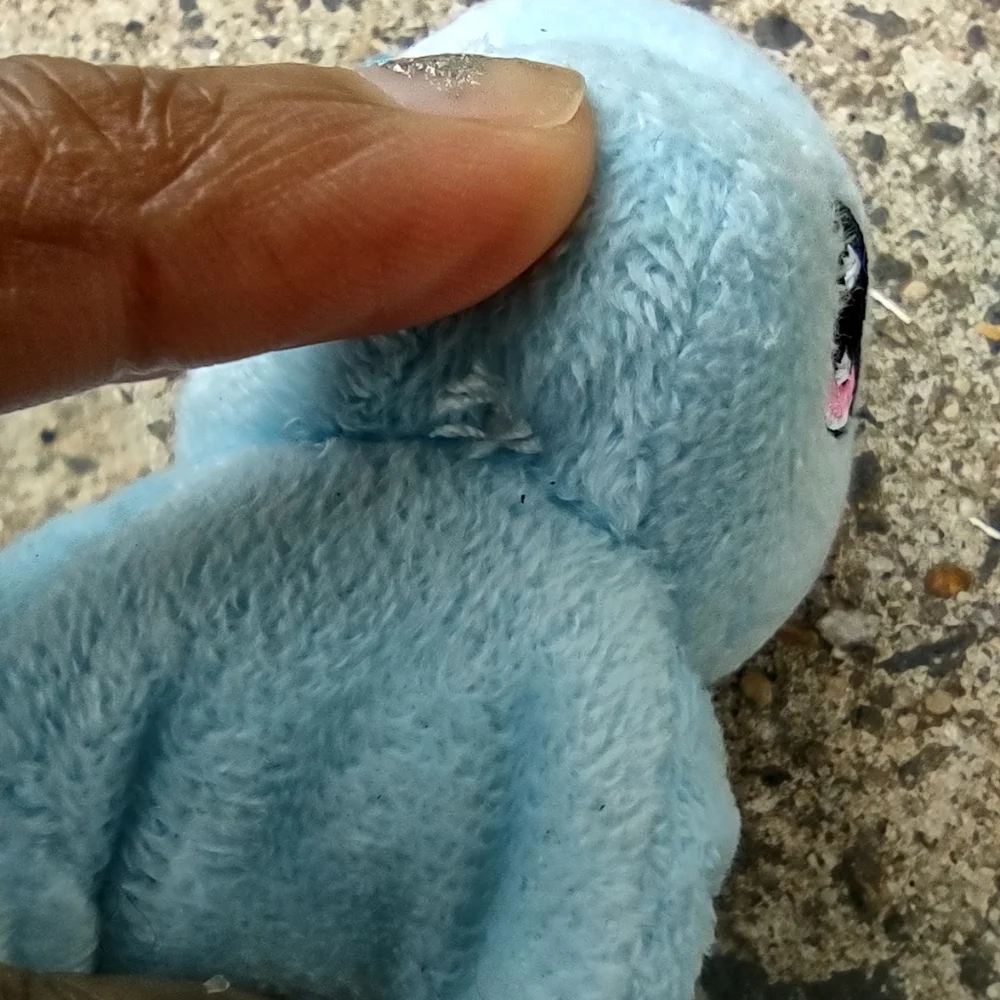 ✓Baby Pony unicorn Horse plush Greenbriar Baby blue with Candy Striped Mane - Picture 9 of 14